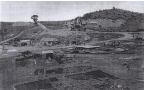 A panoramic view of the construction-site