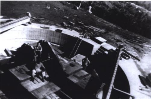 A gun-pit under construction